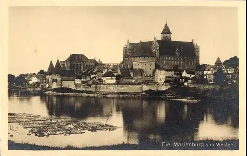 Ak Marienburg Malbork Westpreußen, Ordensburg, von Westen