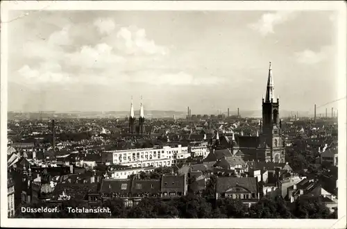 Ak Düsseldorf am Rhein, Totalansicht