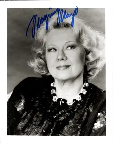 Foto Schauspielerin Virginia Mayo, Portrait, Autogramm