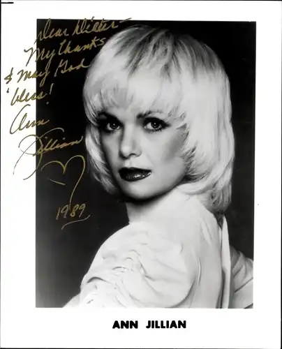 Foto Schauspielerin Ann Jillian, Portrait, Autogramm