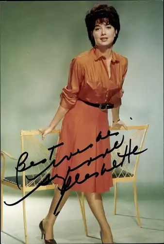 Foto Schauspielerin Suzanne Pleshette, Portrait, Autogramm