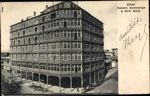 Ak Port Said Ägypten, Hotel Estern Exchange