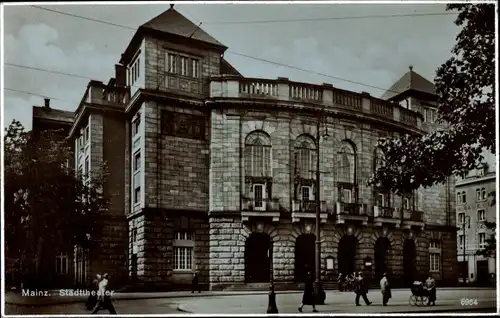 Ak Mainz am Rhein, Stadttheater