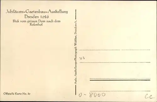 Ak Dresden, Gartenbauausstellung 1926, Der Rosenhof, Fontäne