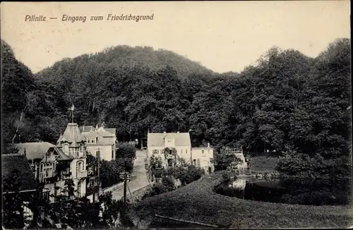 Ak Dresden Pillnitz, Eingang, Friedrichsgrund