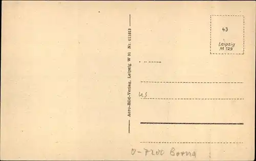 Ak Borna in Sachsen, Teilansicht