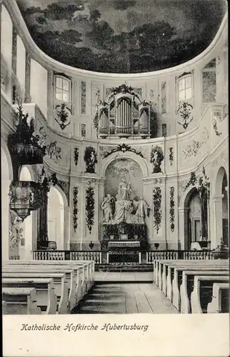 Ak Wermsdorf in Sachsen, Katholische Hofkirche Hubertusburg, Innenansicht, Orgel