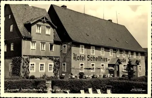 Ak Geising Altenberg im Erzgebirge, Hotel Schellhasbaude