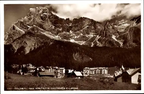 Ak Sankt Martin am Sismunthbach San Martino di Castrozza, Gesamtansicht, Dolomiten