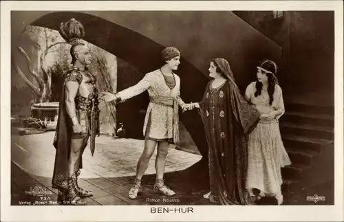 Ak Filmszene aus Ben Hur, Schauspieler Ramon Novarro, Ross Verlag 73 1