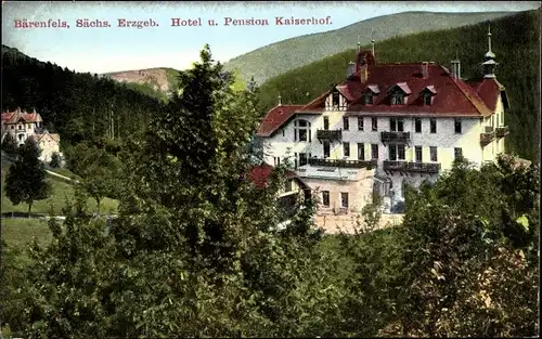 Ak Bärenfels Altenberg im Erzgebirge, Hotel und Pension Kaiserhof, Außenansicht