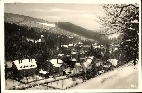 Ak Kipsdorf Altenberg im Erzgebirge, Winteransicht