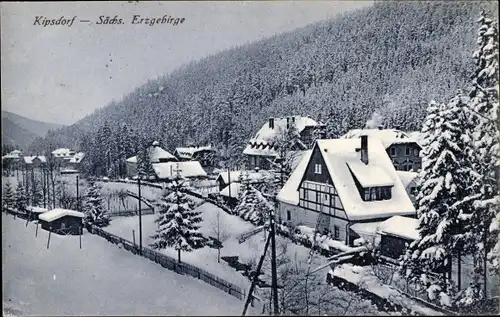 Ak Kipsdorf Altenberg im Erzgebirge, Winteransicht