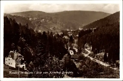 Ak Kipsdorf Altenberg im Erzgebirge, Blick vom Kaiserhof Bärenfels