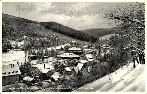 Ak Kipsdorf Altenberg im Erzgebirge, Winteransicht