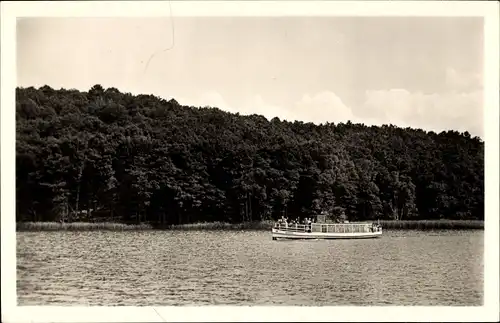 Ak Altenhof Schorfheide am Werbellinsee, Fahrt über den Werbellinsee