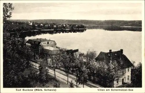 Ak Buckow in der Märkischen Schweiz, Villen am Schermützelsee