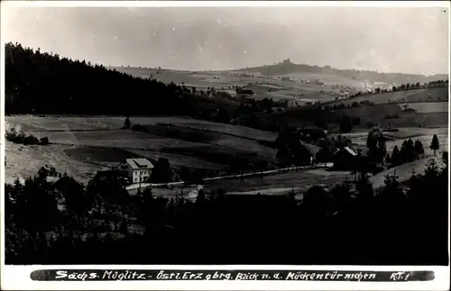 Foto Ak Müglitztal Sachsen, Östl. Erzgebirge, Blick zum Mückentürmchen