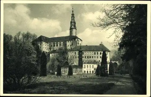 Ak Weesenstein Müglitztal Sachsen, Schloss Weesenstein, Schlosspark