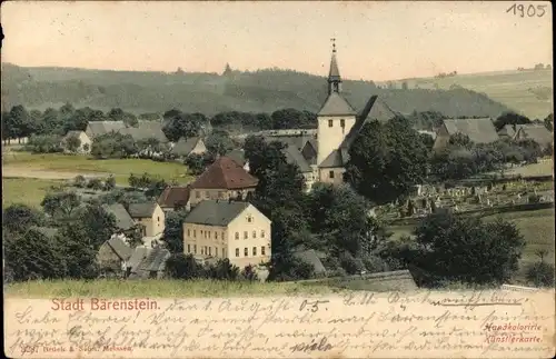 Ak Bärenstein Altenberg Erzgebirge, Ortsansicht