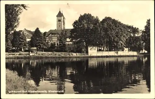 Ak Bad Klosterlausnitz in Thüringen, Klosterteich