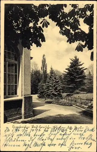 Ak Kreischa bei Dresden, Sanatorium, Park