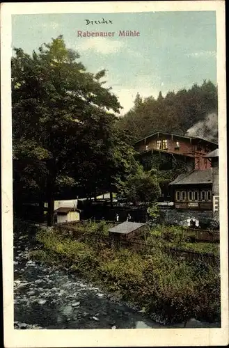 Ak Rabenau im Erzgebirge, Rabenauer Grund, Rabenauer Mühle