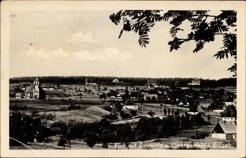 Ak Zinnwald Georgenfeld Altenberg im Erzgebirge, Panorama, Kirche