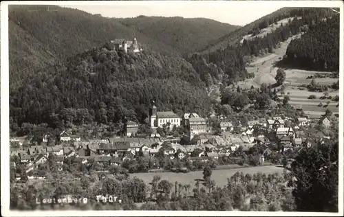 Foto Ak Leutenberg in Thüringen, Ortsansicht, Kirche