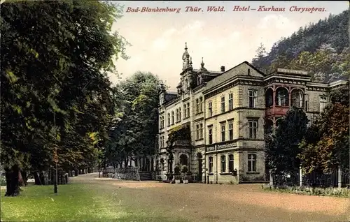 Ak Bad Blankenburg in Thüringen, Hotel Kurhaus Chrysopras