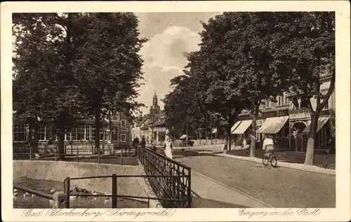 Ak Bad Blankenburg Thüringen, Eingang in die Stadt, Kirche