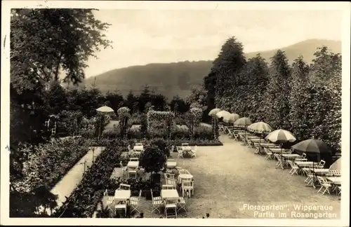 Ak Aufderhöhe Solingen, Wipperaue, Floragarten, Terrasse