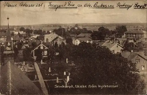 Ak Stockaryd Schweden, Blick vom Kirchturm