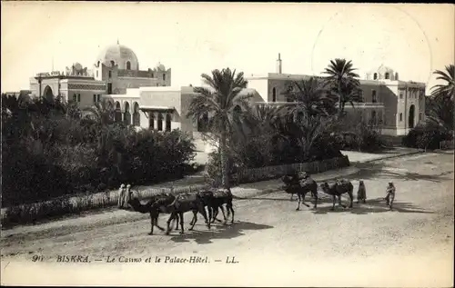 Ak Biskra Algerien, das Casino und das Palace Hotel