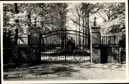 Ak Rhenen Utrecht, Grebbe, Militärfriedhof
