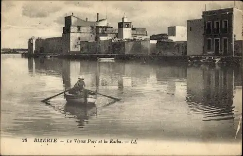 Ak Bizerte Tunesien, Der alte Hafen, Ksiba