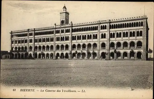 Ak Bizerte Tunesien, Die Tirailleurs-Kaserne