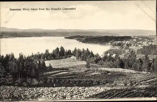 Ak Quebec Kanada, Saguenay River, aufgenommen vom Krankenhaus Chicoutimi