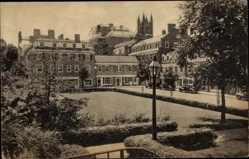 Ak Princeton New Jersey USA, Palmer Square, malerische Gebäude im Kolonialstil