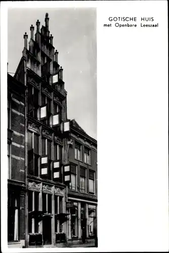 Ak Kampen Overijssel Niederlande, Gotische Huis, Openbare Leeszaal