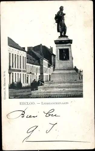 Ak Eecloo Eeklo Ostflandern, Ledegancksplaats, Denkmal