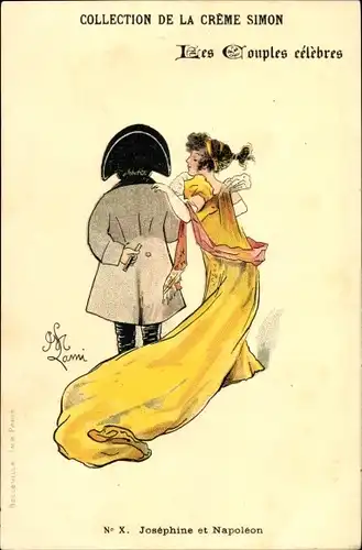 Künstler Ak Collection de la Creme Simon, Die berühmten Paare, Josephine und Napoleon