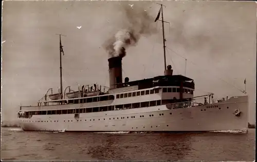 Foto Ak Salonschnelldampfer Rugard, Reederei Braeunlich Stettin, Seebäderschiff