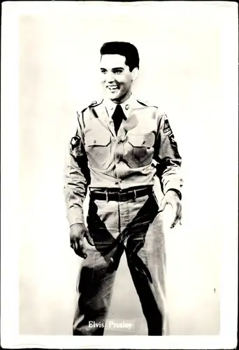 Ak Sänger und Schauspieler Elvis Presley, Portrait, Uniform