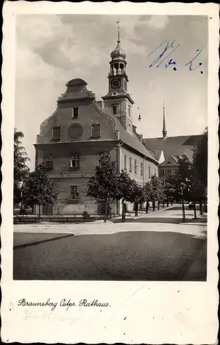 Ak Braniewo Braunsberg Ostpreußen, Rathaus