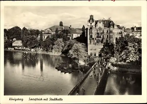 Ak Kaliningrad Königsberg Ostpreußen, Schlossteich, Stadthalle