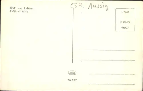 Ak Ústí nad Labem Aussig Elbe Stadt, Parizska Ulice