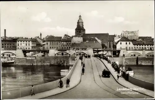 Ak Gorzów Wielkopolski Landsberg an der Warthe Ostbrandenburg, Gerloffbrücke