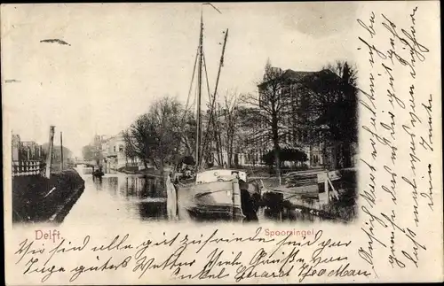Ak Delft Südholland Niederlande, Spoorsingel