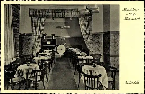 Ak Berlin Spandau, Konditorei, Cafe, Bismarck, Innenansicht, Schönwalder Str. 111